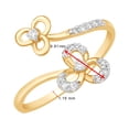 thumbnail image 3 of 1/8 CT Round White Diamond 14K Yellow Gold Floral Design Ring (IJ-I3) Size-9, 3 of 6