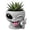 R2-D, variant on Fun Alien-Faced Planter Angry Smiling Shocked Winking Alien Expression Resin Head Pot Small Succulent Cactus Planter Indoor Outdoor Garden Novelty Decor Gift,E
