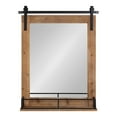 thumbnail image 2 of Kate and Laurel Cates Farmhouse Vertical Mirror with Shelf, 24 x 31, Rustic Brown, Decorative Rustic Wall Mirror with Functional Shelf for Storage and Display, 2 of 9