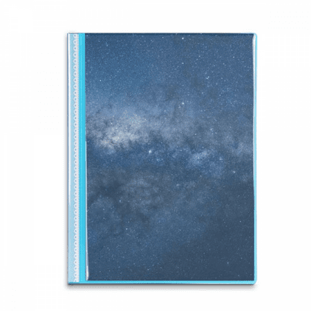 Dark Galaxy Blue Stars Clouds Book Sheet Protectors Portfolio Binder Folder