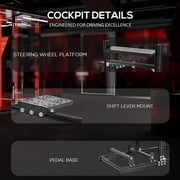 Supllueer 3060 Aluminum Racing Simulator Cockpit with Seat & Triple TV Stand Fits Logitech Thrustmaster for Fanatec and Moza
