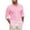 Pink, variant on Sherrylily Men Button Up Shirts Long Sleeve Linen Beach Casual Cotton Tops