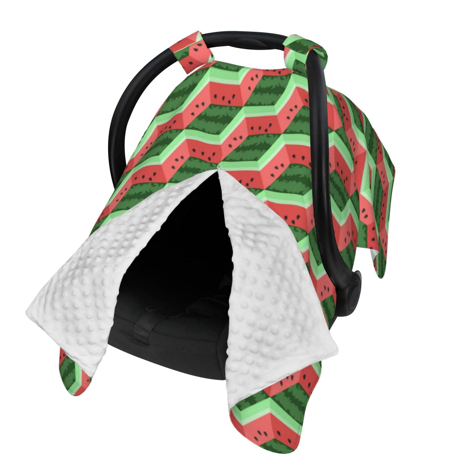 Naloa Geometric Watermelon Baby Car Seat Cover, Breathable Baby Carrier Cover, Multiuse Baby Carrier Cover & Nursing Breastfeeding Cover