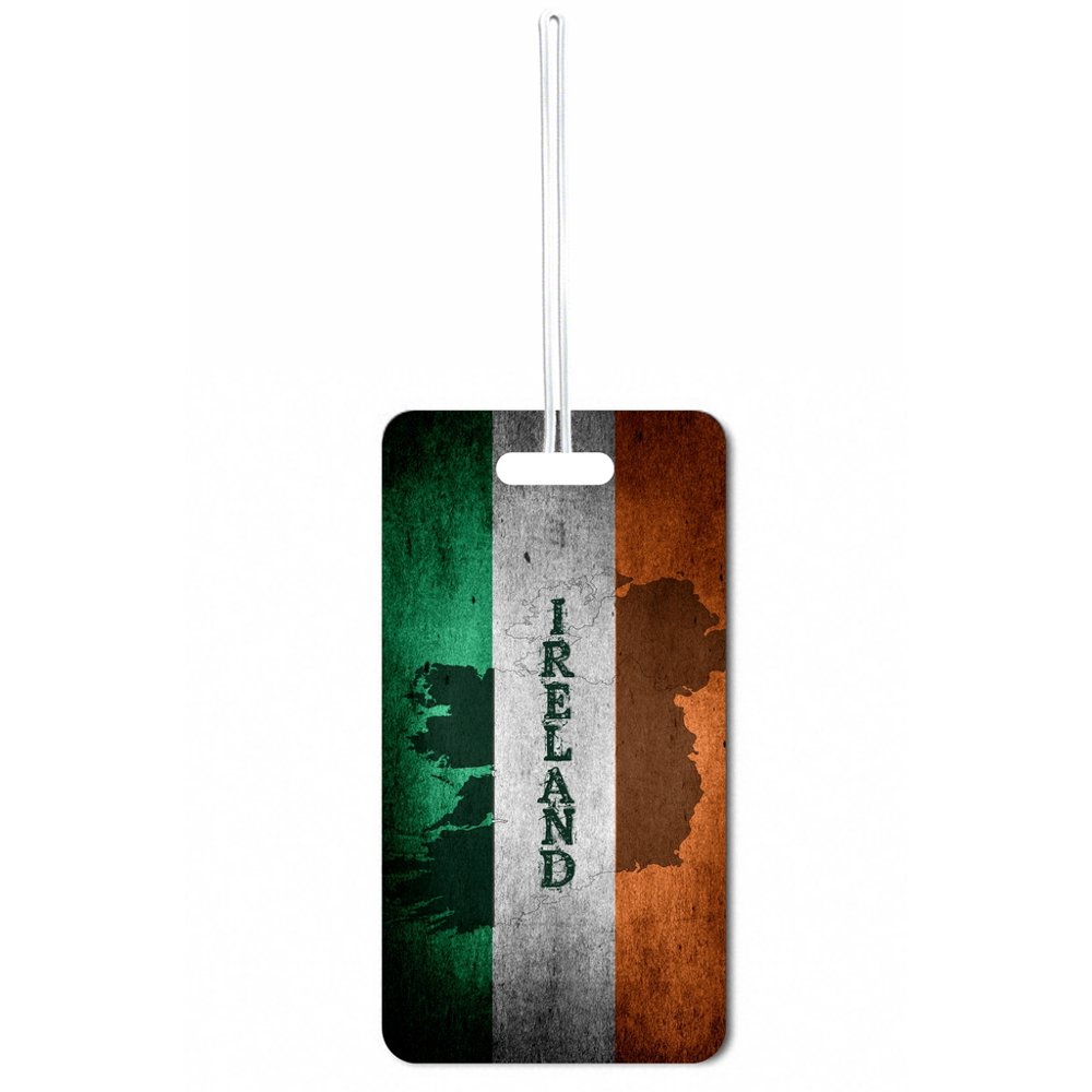 Accessory Avenue Accessory Avenue Irish Flag Large Hard Plastic Double Sided Luggage