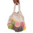 thumbnail image 3 of TNOBHG Cotton Mesh Shopping Bag Cotton Mesh Bag Reusable Grocery Tote with Long Handles Washable Eco-friendly Shopping Handbag Lightweight for Fruits, 3 of 8