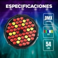 thumbnail image 2 of Lampara Par LED 54 Piezas RGBW Profesional con DMX y Audioritmico, 2 of 5