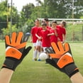 thumbnail image 4 of MUSEYA Orange PU and Latex Goalkeeper Gloves with Antislide Design for Protective Use in Soccer Match 1 Pair, 4 of 8