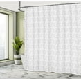 thumbnail image 4 of Ambesonne Damask Grey Shower Curtain, Muted Curls and Dots, 69"Wx75"L, Pale Grey and White, 4 of 4