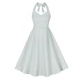 thumbnail image 1 of EGNMCR Été Dresses Women Tendance 2024 Femmes Rétro V-Cou Bouton Sans Manches Taille Grande Jupe Ourlet Robe, 1 of 8