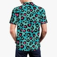 thumbnail image 6 of Salouo Leopard 1 for Men's Short Sleeve Polo Shirts,Polo Shirts for Men Performance Short Sleeve Golf Shirt Athletic Casual Collared T-Shirt-Large, 6 of 8