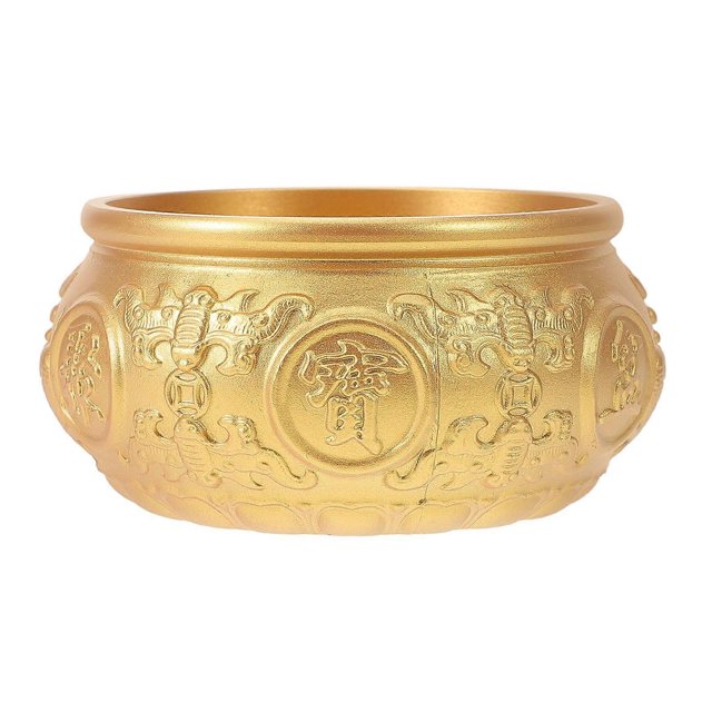 Chinese Treasure Basin Metal Treasure Bowl Money Basin Copper Bowl Adornment