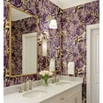 thumbnail image 4 of S4Sassy Citrus Fruit Wallpaper - Purple Wall Covering, 25" X 240" Self-Adhesive Vinyl Walls Paper, Decorative Wallwrap, Easy Diy Walls Covering For Bedroom, Living Room, Living Space, 4 of 8
