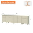 thumbnail image 5 of WAMPAT 4 Pieces Sideboards with Doors and Drawers for Dining Room Kitchen, Beige, 32.4" H, 3 Packs, 5 of 8