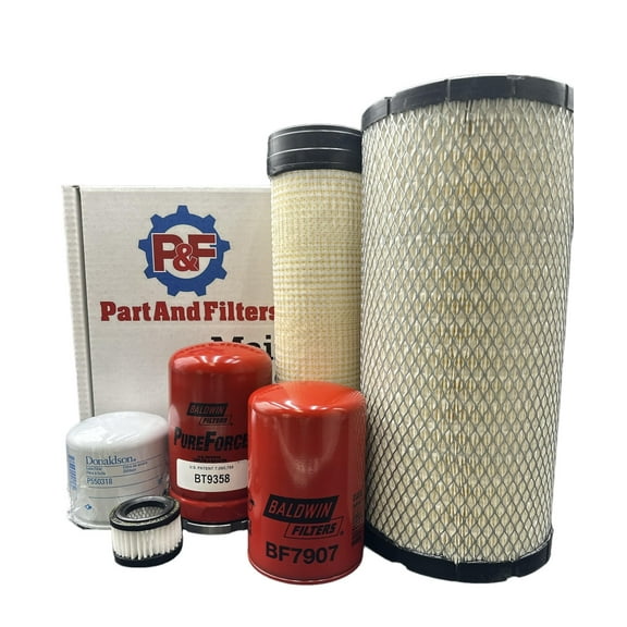 P&F Filter Kit Compatible with Kubota SVL97-2 Track Skid Steers