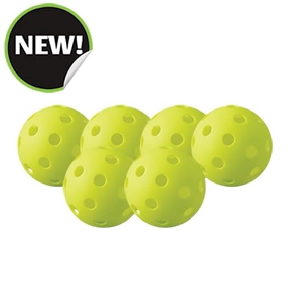 Champion Sports  Indoor Pickleball, Optic Yellow - Set of 6