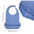thumbnail image 5 of 1 paquete de babero de silicona lavable para adultos con bolsillo, protector de ropa impermeable, delantal reutilizable, recogedor de migas para la hora de comer oso de fresa  Hogar, 5 of 5