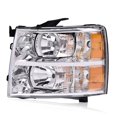 thumbnail image 3 of PIT66 Headlight Lamp Amber Corner Chrome Housing Fit For 07-14 Chevy Silverado LH Side, 3 of 10