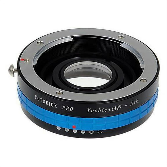 Fotodiox Pro Lens Mount Adapter - Yashica 230 AF SLR Lens to Nikon F Mount SLR Camera Body with Built-In Aperture Control Dial
