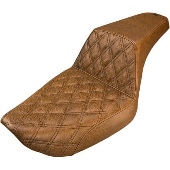 Brown Lattice Stitched Step Up Seat