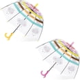 thumbnail image 2 of MGH 2 PCS Kids Clear Umbrellas for Rain Dome Bubble Umbrella Windproof for Toddler Boys Girls, 2 of 9