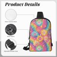 thumbnail image 5 of Chest Bag Dual Pocket 11.8×7.7×2.4in Waterproof Double-Pocket Large Capacity With No Inner Pouch Pockets And Double Drawstrings Darkmagenta Tie-Dye Background Rainbow Colors (2), 5 of 8