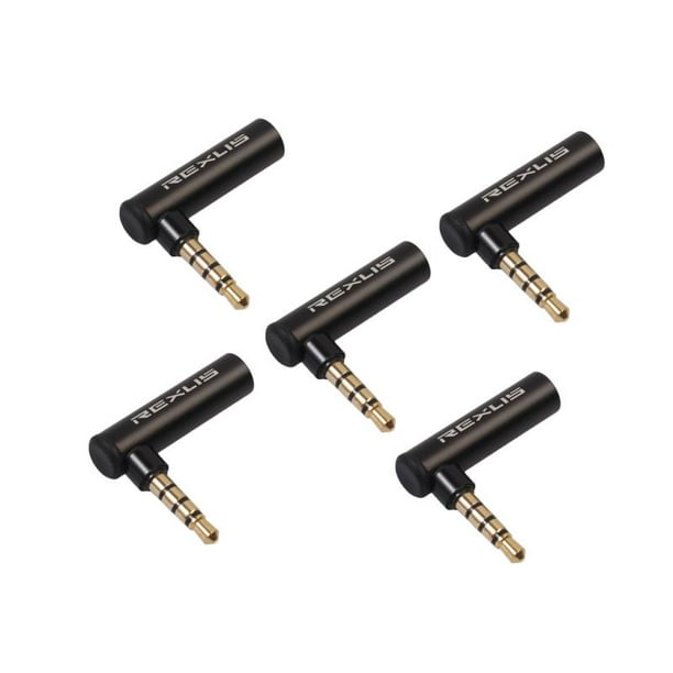 5 Pack 3.5mm 90 Degree Audio Adapter, 3.5mm Right Angle Adapter