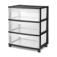 thumbnail image 1 of Cajonera Sterilite Grande con 3 Cajones para Piso Carrito Negro, 1 of 3