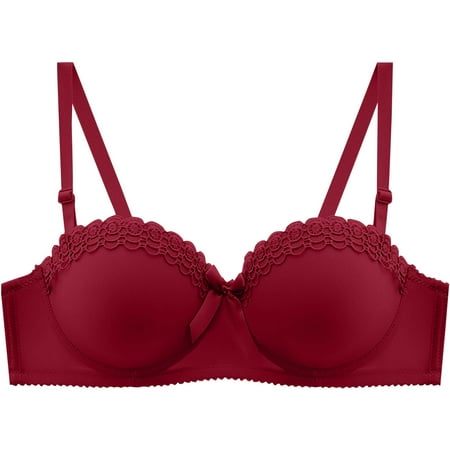 Women s Full Support Bras  Womens Balconette Lace Bra Plus Size Full Coverage Tshirt Seamless Underwire Bras Back Smoothing Push Up Everyday Bras 34-42 Womens Bras Clearance under $5