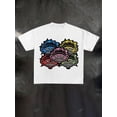 thumbnail image 2 of Women's Streetwear Fashion Casual Oversized Graphic Print Round Neck Short Sleeve T-Shirt, 2 of 3