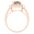 thumbnail image 4 of Halo Engagement Ring for Women - 2.07ct Yellow Moissanite in 14K Rose Gold Promise Ring, 4 of 6