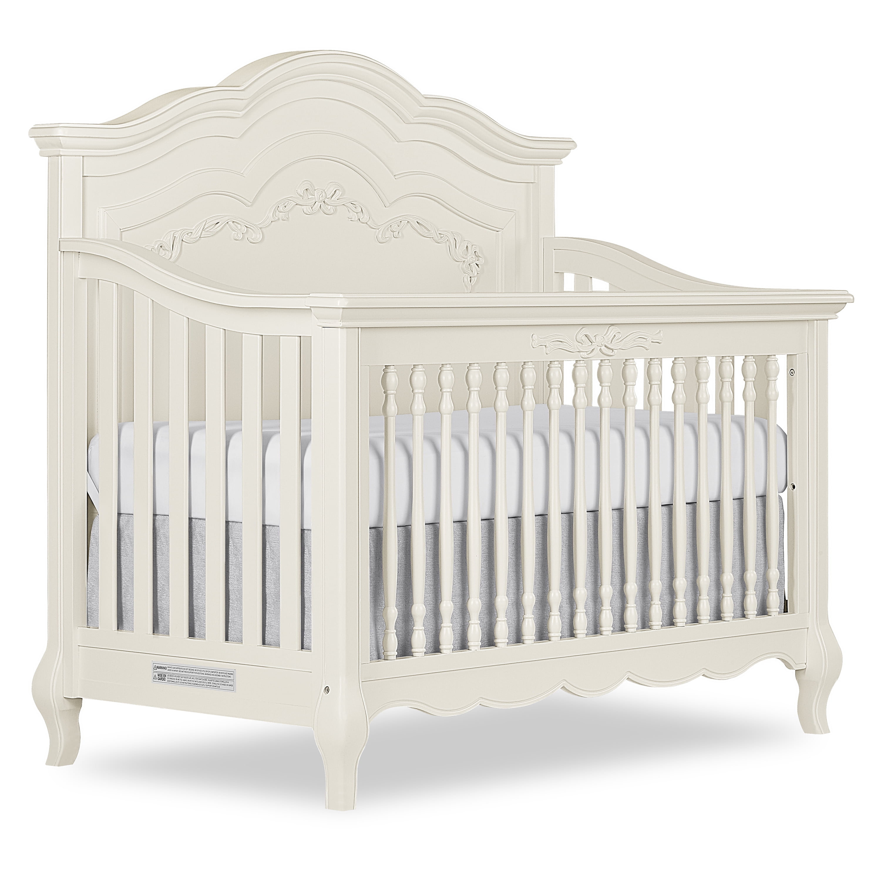 Ivory Lace Drawer with Drawer Double Dresser Evolur Aurora 5-in-1 Convertible Crib 