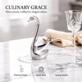 thumbnail image 5 of 7 Pcs Swan Appetizer Forks Set, 304 Stainless Steel Dessert Forks Spoons with Swan Base Holder, Elegant Flatware for Party Table Decoration, 5 of 7