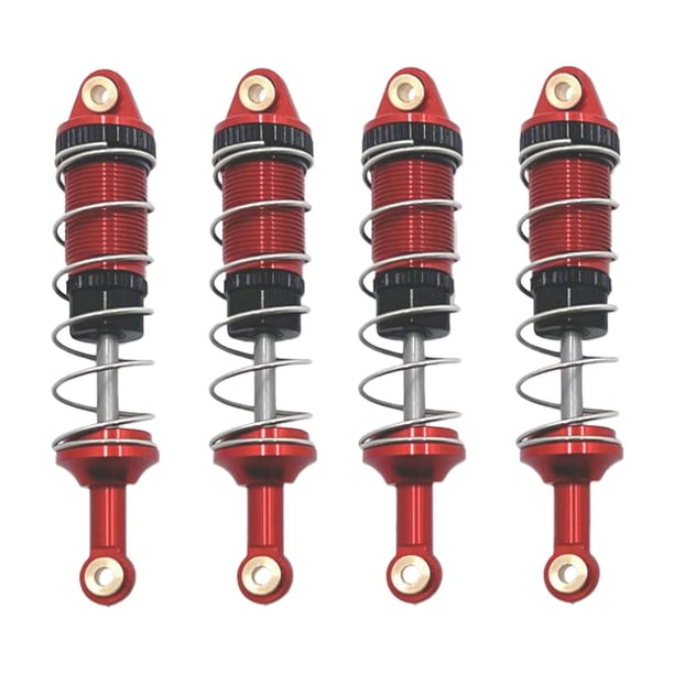 Amortiguadores de Metal Hugo 4 piezas para camiones RC MN86 1/12 Rojo