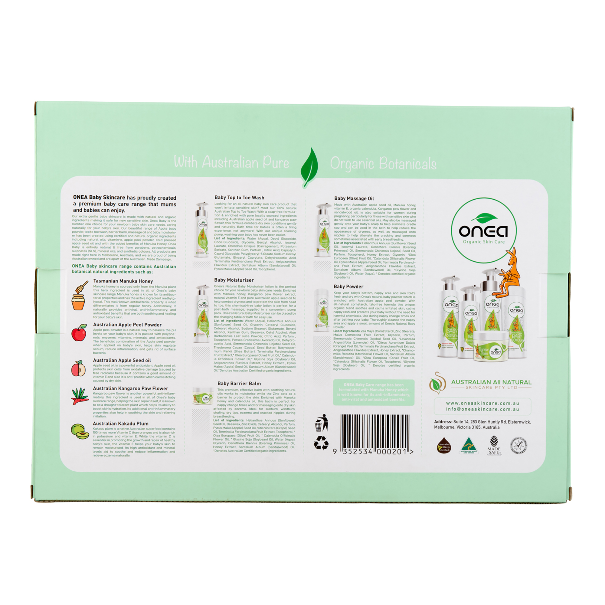 ONEA Baby Gift Pack, Baby Shower Gifts, 6 Pc