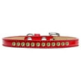 thumbnail image 1 of Collier Crème Glacée Chiot Rouge Taille 14 Vert Lime Cristal, 1 of 1