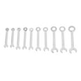 thumbnail image 1 of Juego de 10 llaves de trinquete de 72 dientes, llave combinada de doble cabeza abierta de 15 grados, 4-11 mm, 1 of 14