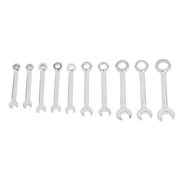 Juego de 10 llaves de trinquete de 72 dientes, llave combinada de doble cabeza abierta de 15 grados, 4-11 mm