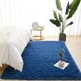 thumbnail image 2 of Homore Cute Fluffy Carpet Soft Washable Area Rugs for Bedroom/ Living Room Decoration, 4' x 5.9' , Light Navy, 2 of 7