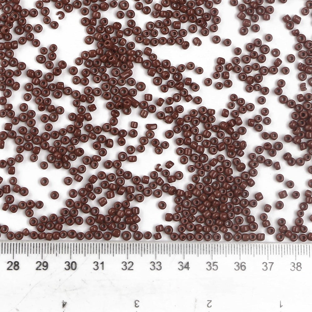 Glass Seed Beads Opaque Colours Seed Small Craft Beads for DIY Jewelry Making Round Coconut Brown 3mm Hole:1mm about 10000pcs/pound