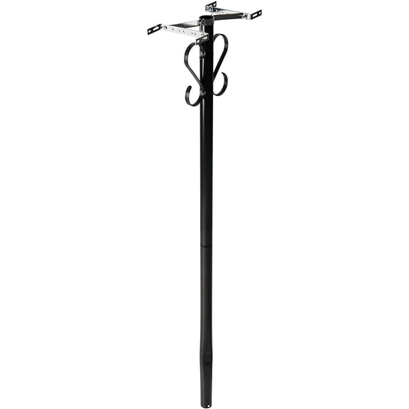 Gibraltar Mailboxes Round, Steel, Mailbox Post, Black, PBK00000