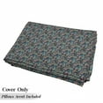 thumbnail image 5 of Paisley Floor Pillow Lounger Cover, Unusual Boteh Revival Themed Tribal Pattern in Vibrant Tones Image, Nap Mat Printed Fabric Case for 5 Pillows, 88" x 36", Slate Blue Coral, by Ambesonne, 5 of 5