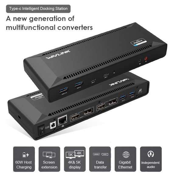 laptop dock station Dual 4K HDMI&DP with Power Delivery, Dual 4K@60Hz & 5K@60Hz, Gigabit Ethernet, Display, HDMI, USB3.0,Universal Docking Station
