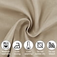 thumbnail image 2 of JIUZHEN Semi Blackout Valance Curtain for Living Room Kitchen Windows, Solid Rod Pocket Top Treatment Light Filtering Drapes for Home and Apartment, Taupe, 42 x 18 Inches, 1 Piece, 2 of 7