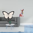 thumbnail image 2 of Reloj De Pared De Mariposa Acrílico Para Oficina, Comedor, Habitación Infantil, Casa De Campo Con Estatua De Perro Colorida, Escultura De Cachorro, Artesanía Multicolor, Adorno De Animal, 2 of 8