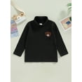 thumbnail image 2 of Bagilaanoe Toddler Baby Girl Boy Turtleneck Sweatshirt Long Sleeve Embroidery Pullover 6M 9M 12M 18M 24M 3T Kids Fall Loose Tee Tops, 2 of 8