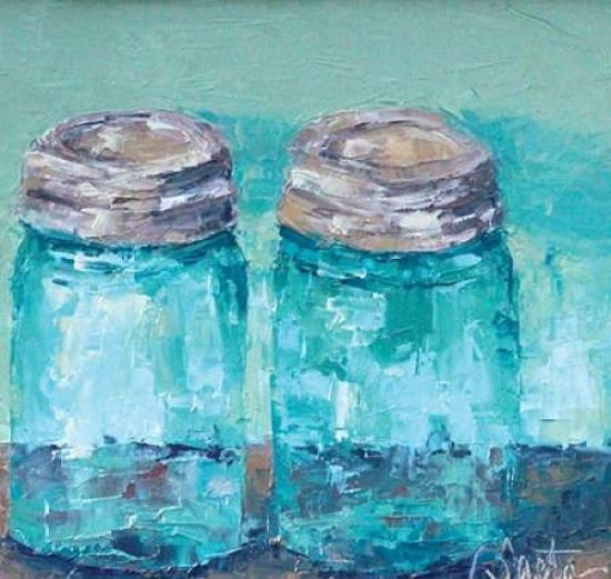 Two Blue Jars Canva