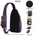 thumbnail image 3 of Sling Backpack,Jack Olantern Halloween Pattern Crossbody Bag with Water Bottle Holder,Waterproof Sling Bag for Men/Women with Chest Phone Holder for Hiking,Travel, 3 of 6