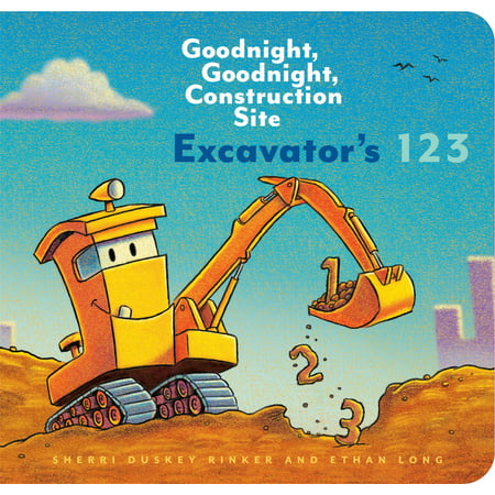 Excavators 123: Goodnight, Goodnight, Construction Site (Counting Books for Kids, Learning to Count Books, Goodnight