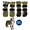 Green, variant on FINNERO HALLA Reflective Dog Booties – Non-Slip, Adjustable Boots for Cold Weather & Snow – L, Grey