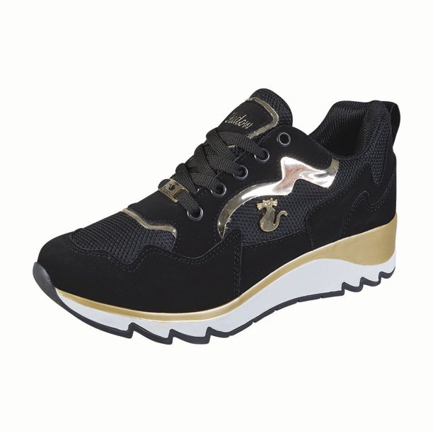 Tenis Urbano Para Mujer CASTALIA 671-06 Negro Doble Soporte CASTALIA 671-06